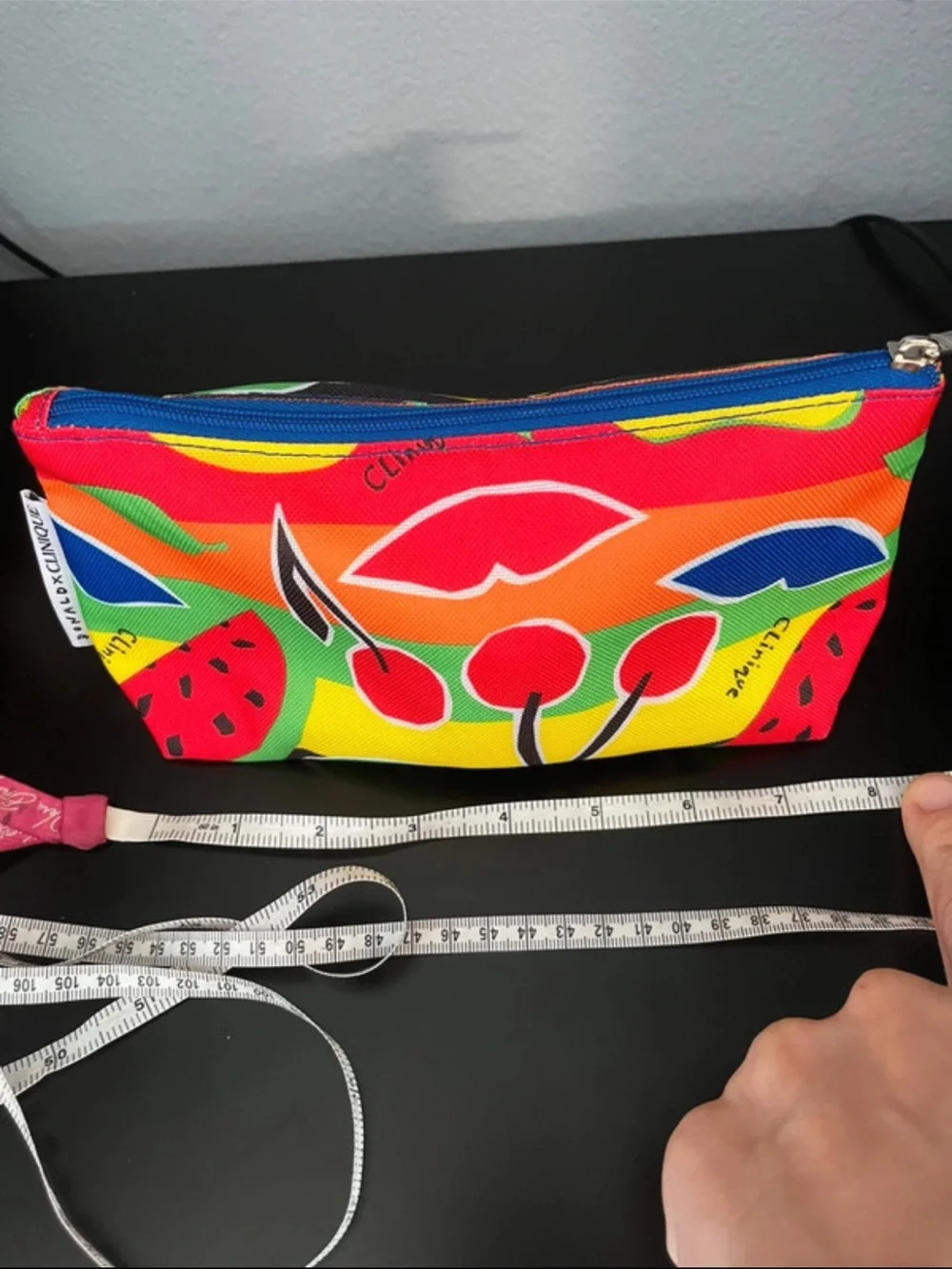 Donald x Clinique Bright Multicolor Fruit Print Pouch Limited Edition